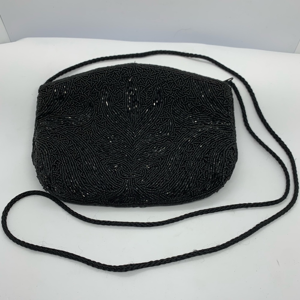 Vintage Bechamel Beaded Black Evening Bag
